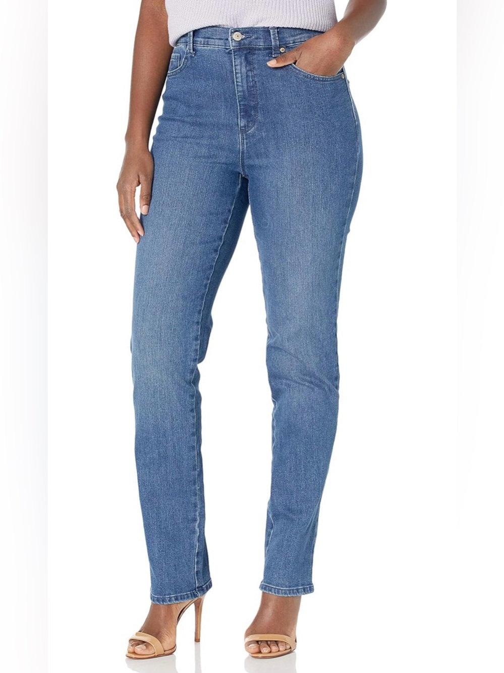 Gloria Vanderbilt Women's Amanda Classic High Rise Tapered Jean, Hartford, 14S